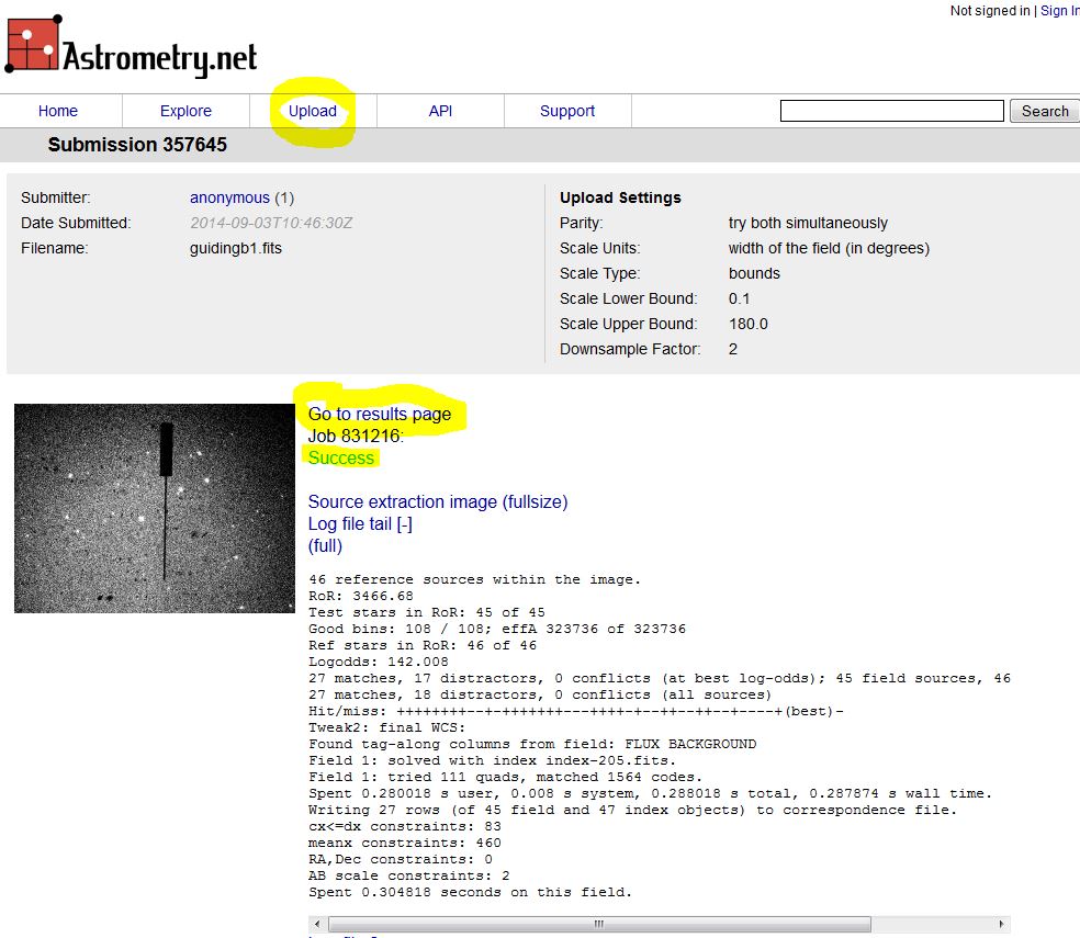 Upload &amp; result