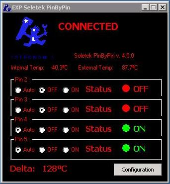 Calibration module lamps are switched off