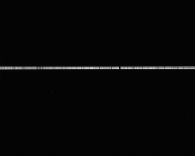 2400 l/mm grating spectrum with crude focus