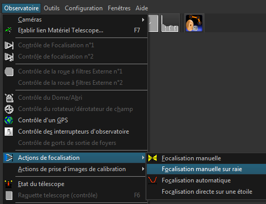 Prism - Focalisation sur raie